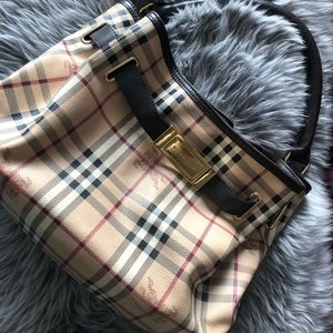 Burberry Haymarket Check Hobo Bag